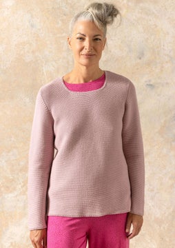 Garter stitch sweater pink sand